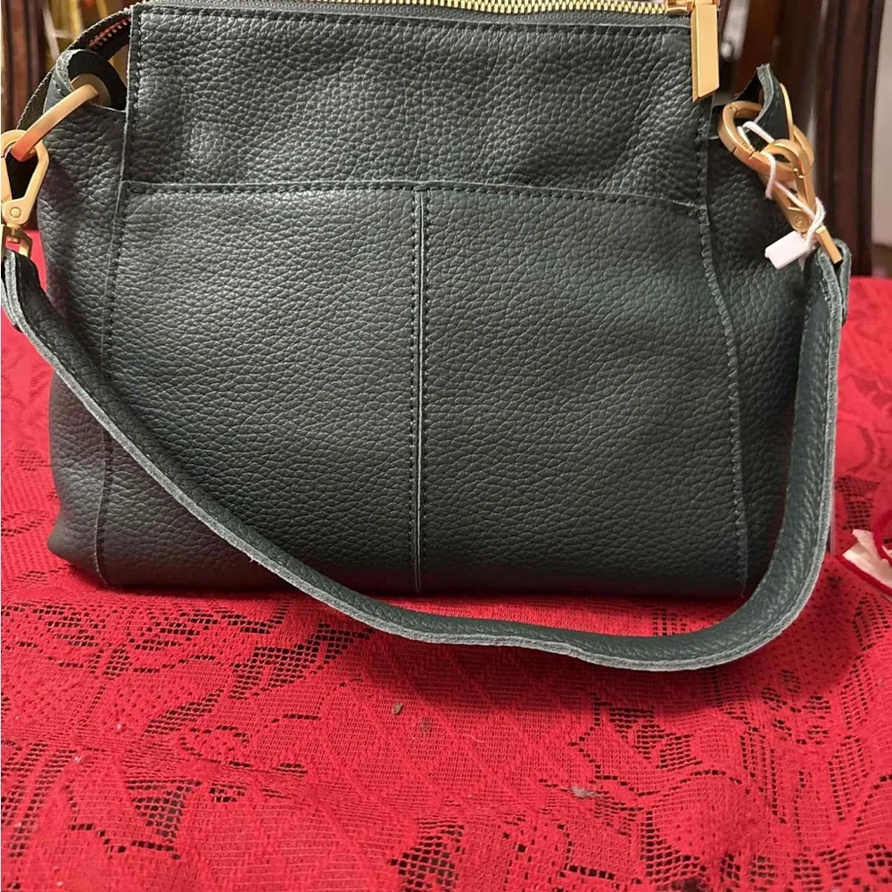 Hammitt Bryant Green Grove Satchel with Gold Accents